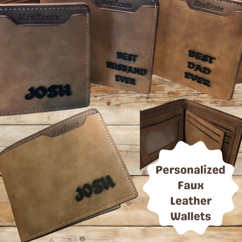 Personalized Men's Wallets - Leather & Metal Styles