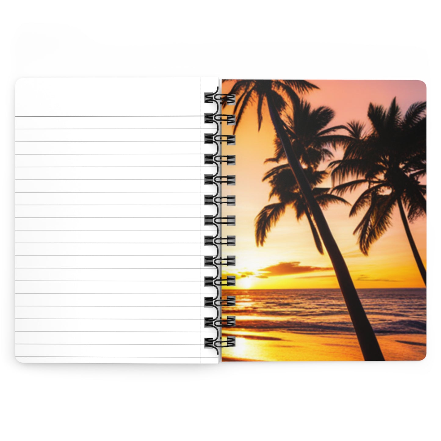 Palm Tree Sunset - Beautiful - Spiral Bound Journal