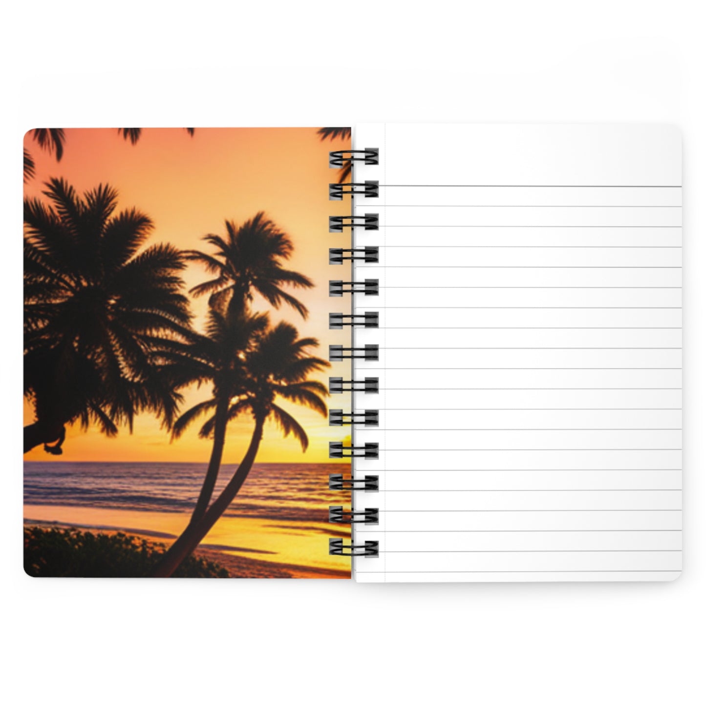 Palm Tree Sunset - Beautiful - Spiral Bound Journal