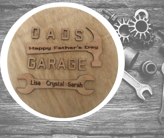 Dad's Garage Wood Sign